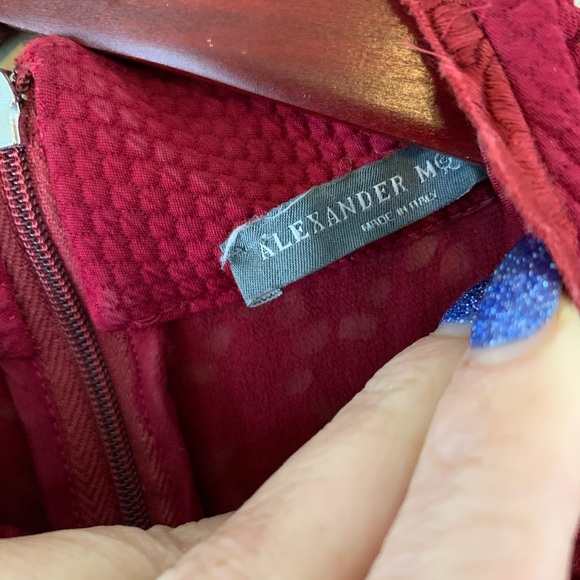 Alexander McQueen red lace/cotton flared dress - Picture 5 of 8